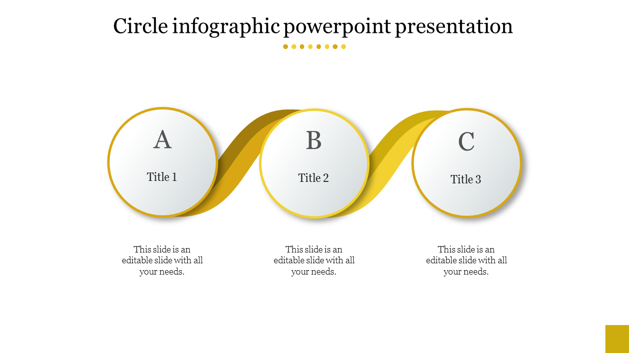 Circle infographic powerpoint presentation-3-Yellow